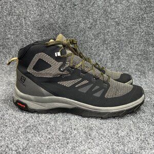 Salomon Outline Mid GTX Hiking Shoes Men's 10.5 Black Gore-Tex Waterproof Boots
